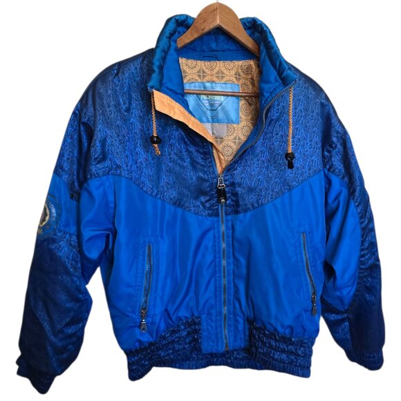 Vintage 80's / 90's  KAELIN Royal Blue Winter Skiwear Coat sz L - Picture 1 of 6